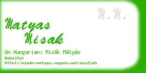 matyas misak business card