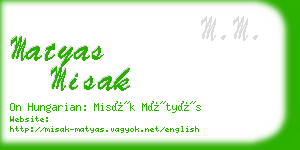 matyas misak business card